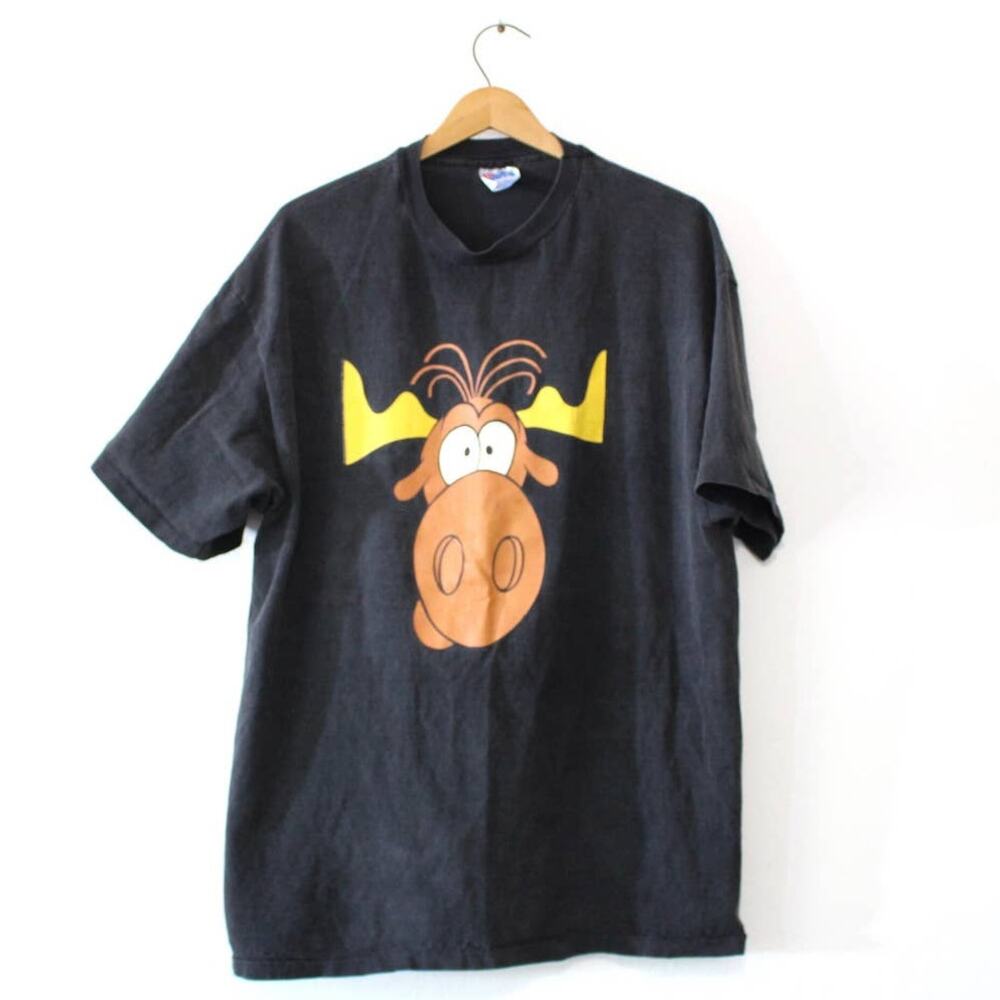 Vintage Rocky and Bullwinkle Taco Bell Promo T Shirt XL